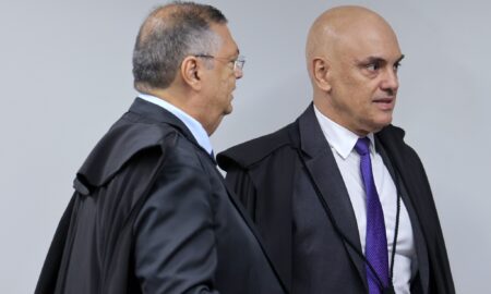 Flávio Dino e Alexandre de Moraes (Foto: Rosinei Coutinho/STF/Flickr oficial)