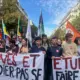Protesto dos estudantes secundaristas e universitários em diferentes regiões da França (Foto: L´Union Étudiante/Facebook)