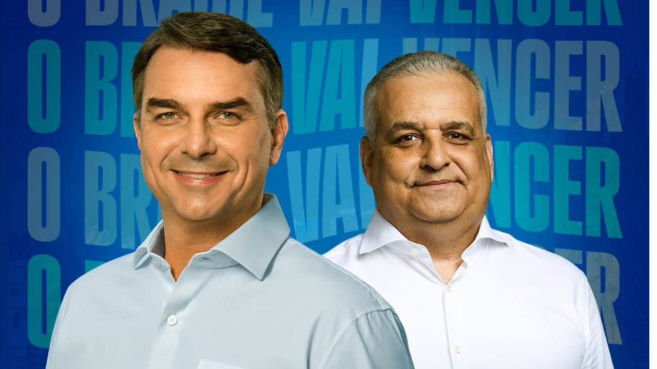 Flávio Bolsonaro e seu vice-presidente (Foto: Reprodução/Instagram/@flaviobolsonaro)