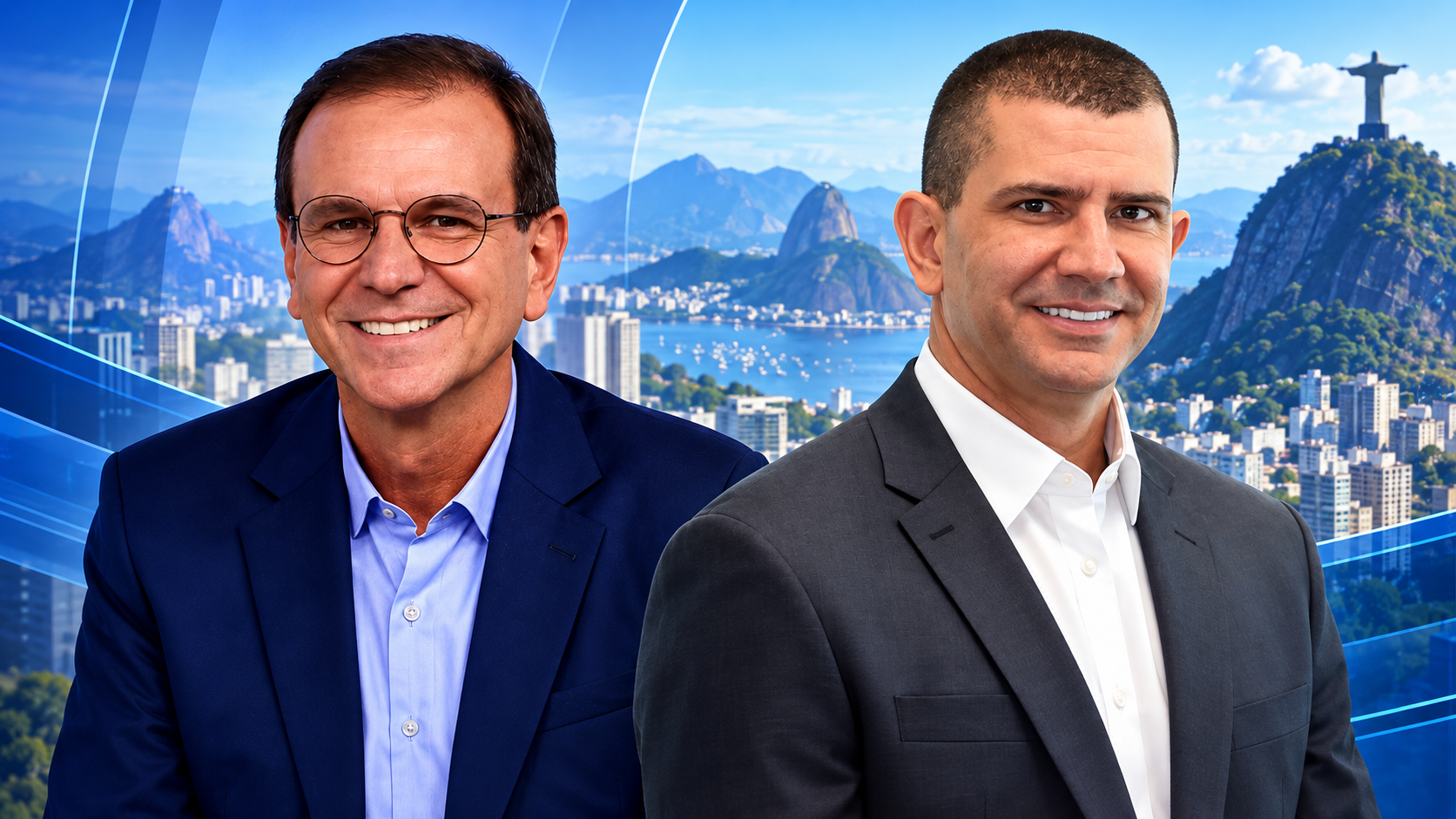 Eduardo Paes e Ruas Fotos: Divulgação/fundo com auxílio de IA